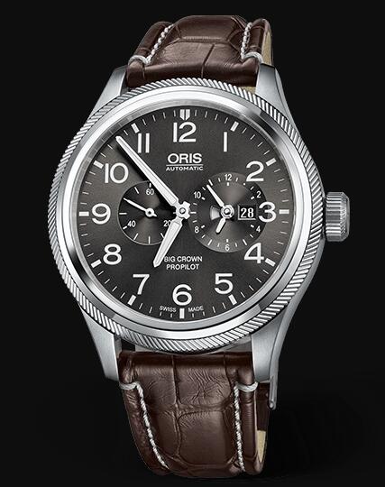 Review Oris Aviation Big Crown Pointer WORLDTIMER 44.7mm Replica Watch 01 690 7735 4063-07 1 22 72FC